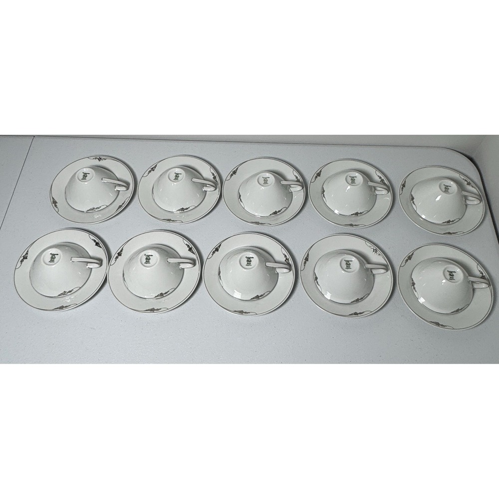 Vintage Hutschenreuther Selb Bavaria Rose Platinum Coffee Set Creamer Sugar 23pc - Picture 7 of 16